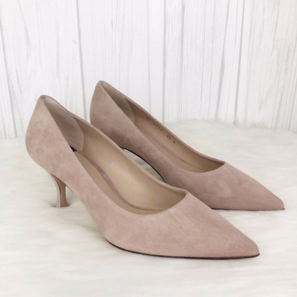 Stuart Weitzman Shoes - STUART WEITZMAN The Tippi Pump Dolce Taupe Suede